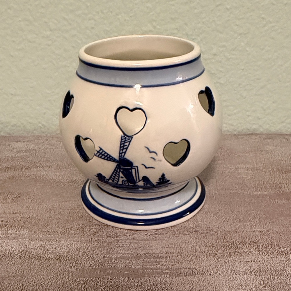 Delft Blue - Blue and White Ceramic Candle Holder